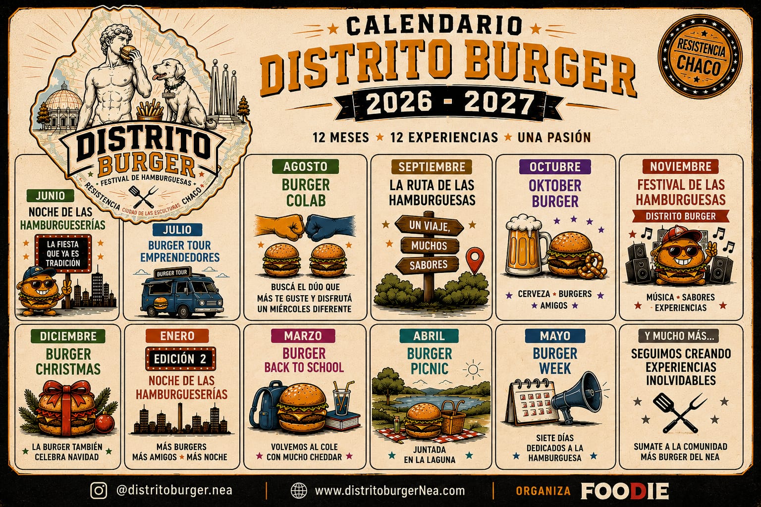 Calendario Distrito Burger 2026-2027